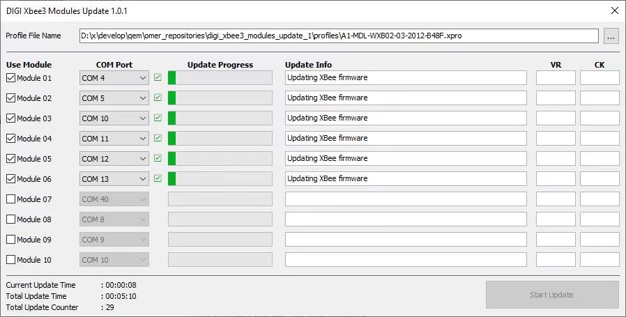 DIGI Xbee3 Modules Update
